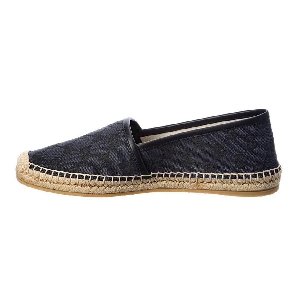 Gucci GG Canvas & Leather Espadrille size 35 - Picture 2 of 8